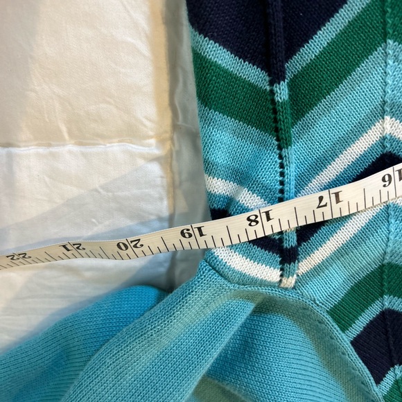 LizGolf Blue Striped VNeck Sweater🆕 - Picture 6 of 7
